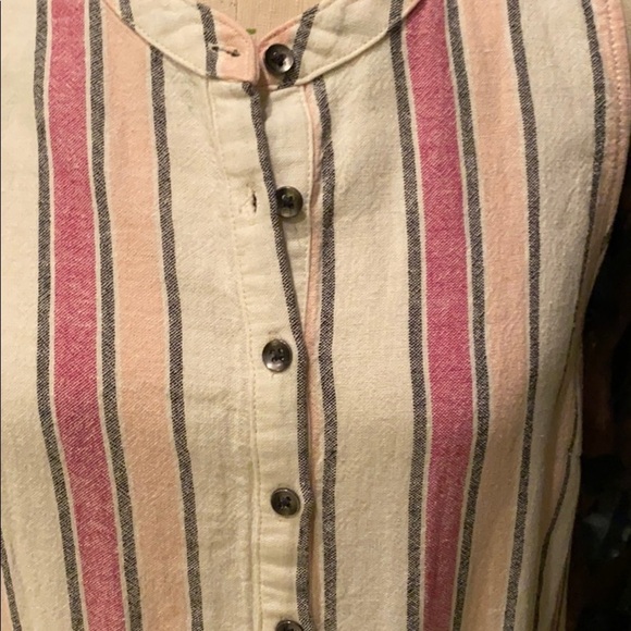 Splendid Linen Button Front Midi Dress NEW - Picture 5 of 9